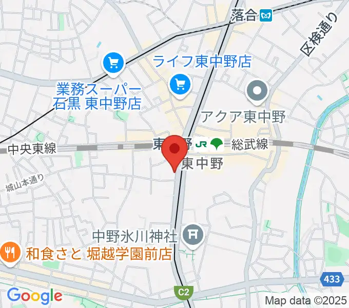 6stringsギター教室の地図