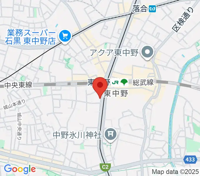 6stringsギター教室の地図