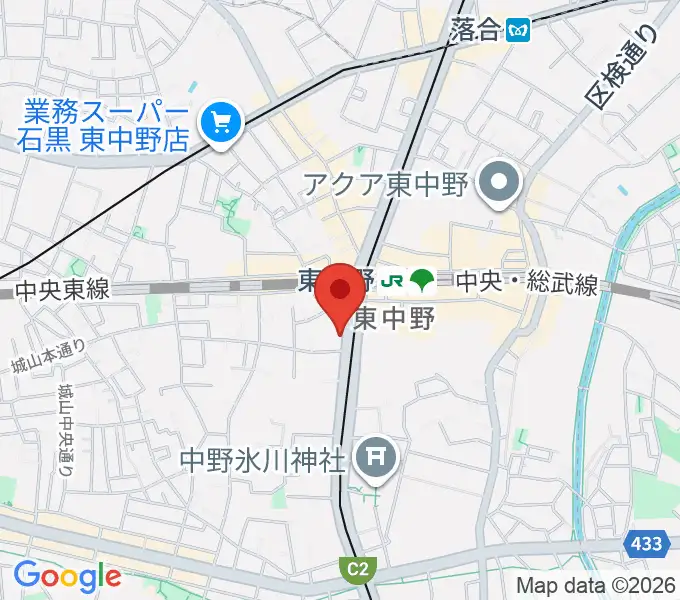 6stringsギター教室の地図