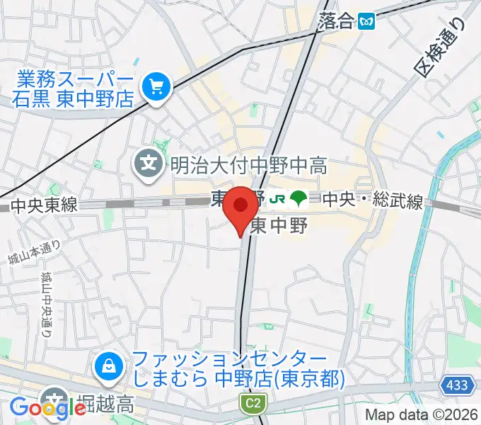 6stringsギター教室の地図