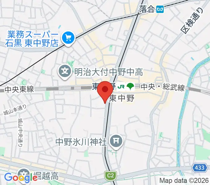 6stringsギター教室の地図