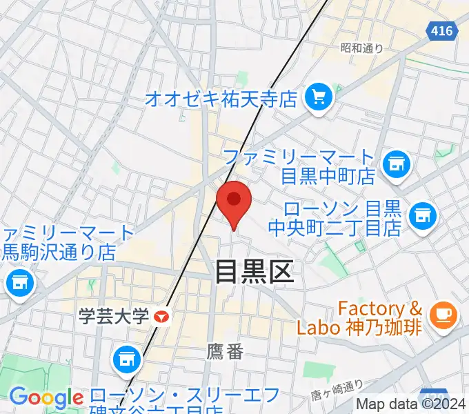 アプリーレ音楽教室の地図