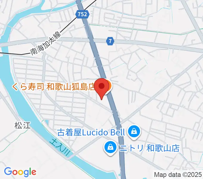 和歌山LURU HALLの地図