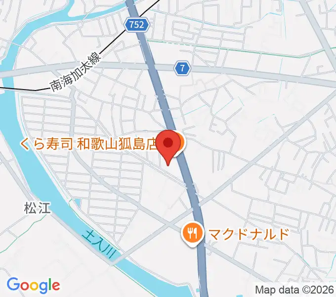 和歌山LURU HALLの地図