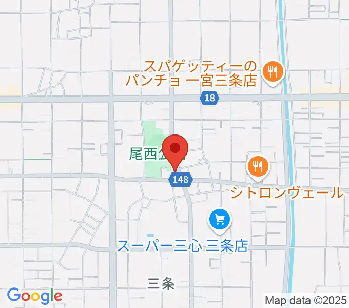 クラヴィア音楽教室の地図