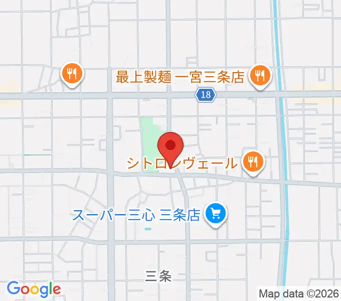 クラヴィア音楽教室の地図