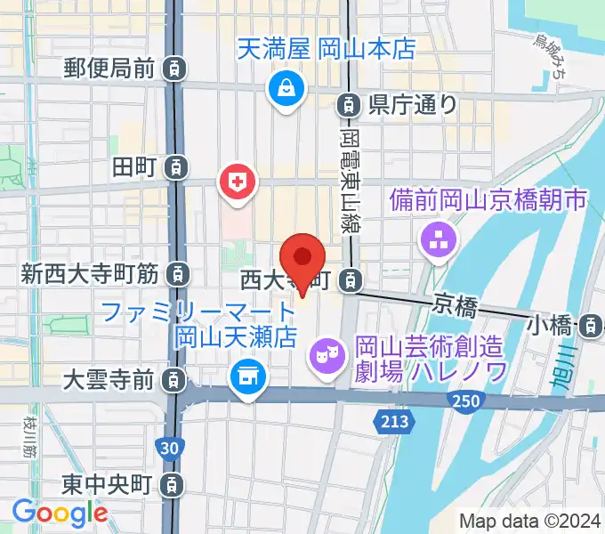 岡山デスペラードの地図