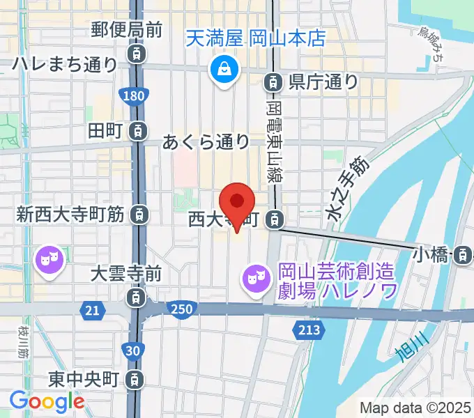 岡山デスペラードの地図