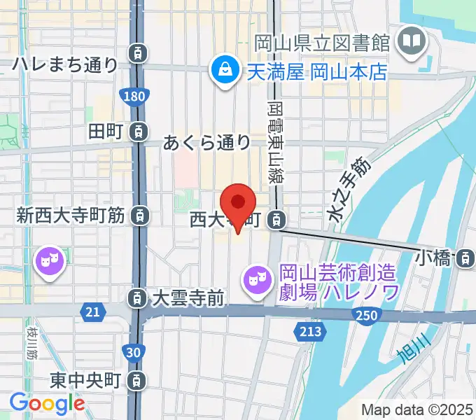 岡山デスペラードの地図