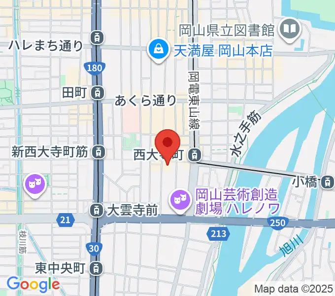 岡山デスペラードの地図