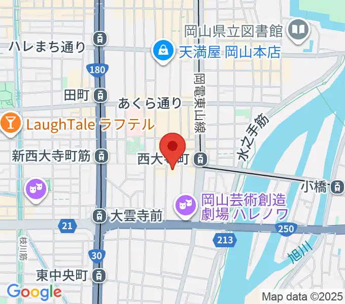 岡山デスペラードの地図