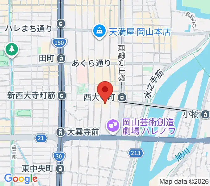 岡山デスペラードの地図