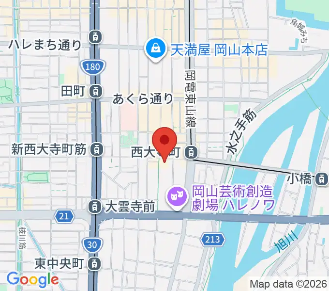 岡山デスペラードの地図