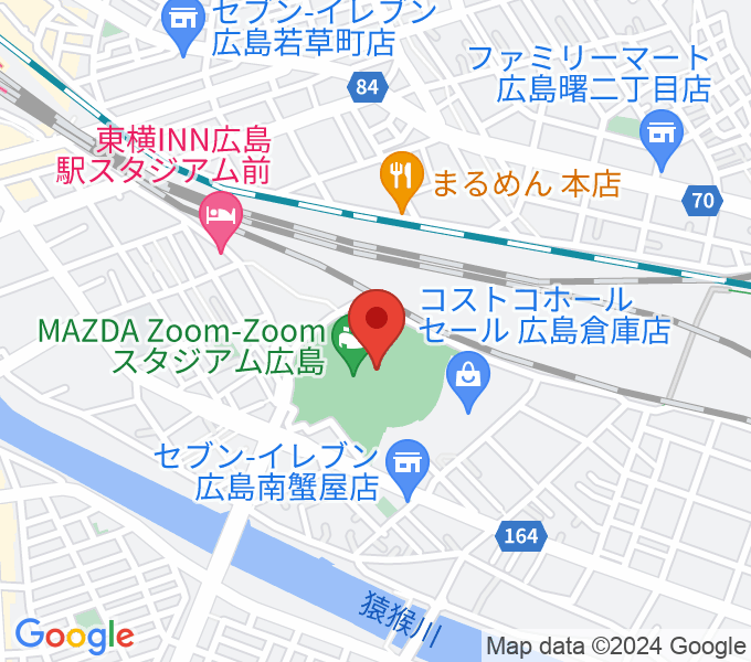 Mazda Zoom-Zoom スタジアム広島（マツダスタジアム）の場所