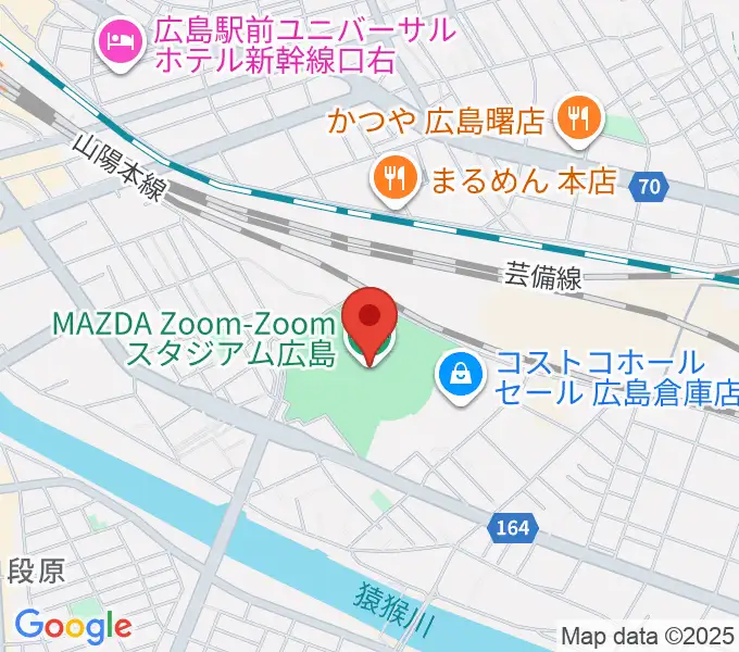 Mazda Zoom-Zoom スタジアム広島の地図