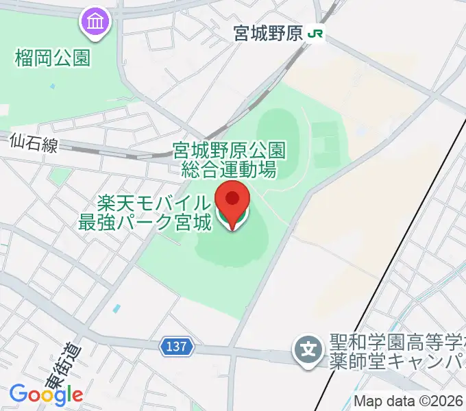 楽天モバイル 最強パーク宮城の地図