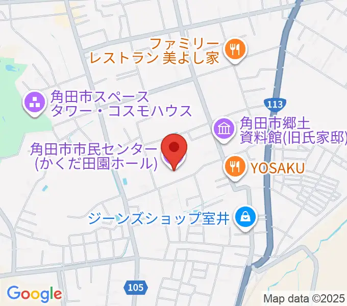 角田市市民センターの地図