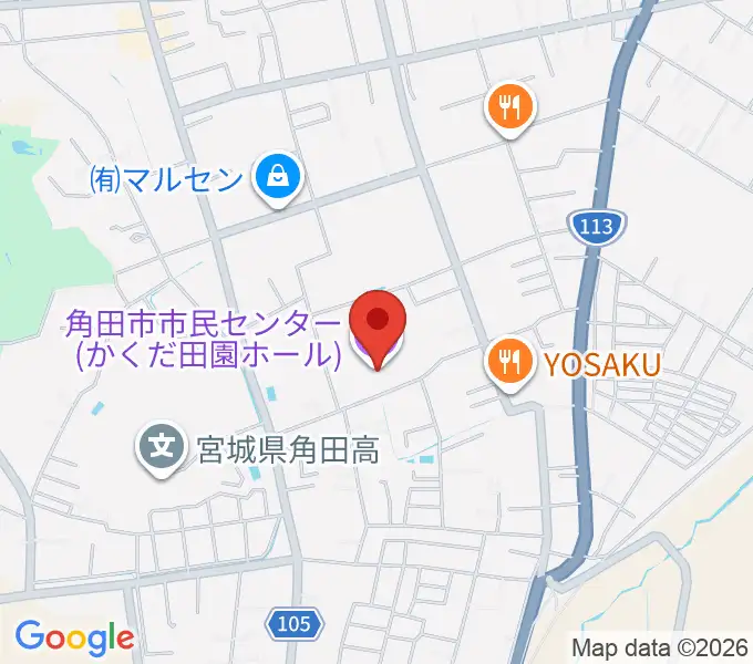 角田市市民センターの地図