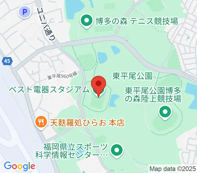 ベスト電器スタジアムの地図