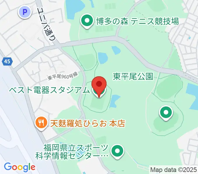 ベスト電器スタジアムの地図