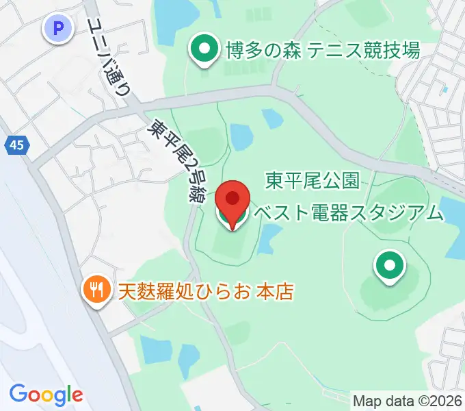 ベスト電器スタジアムの地図
