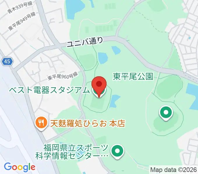 ベスト電器スタジアムの地図