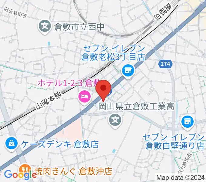 倉敷クッキージャーの地図