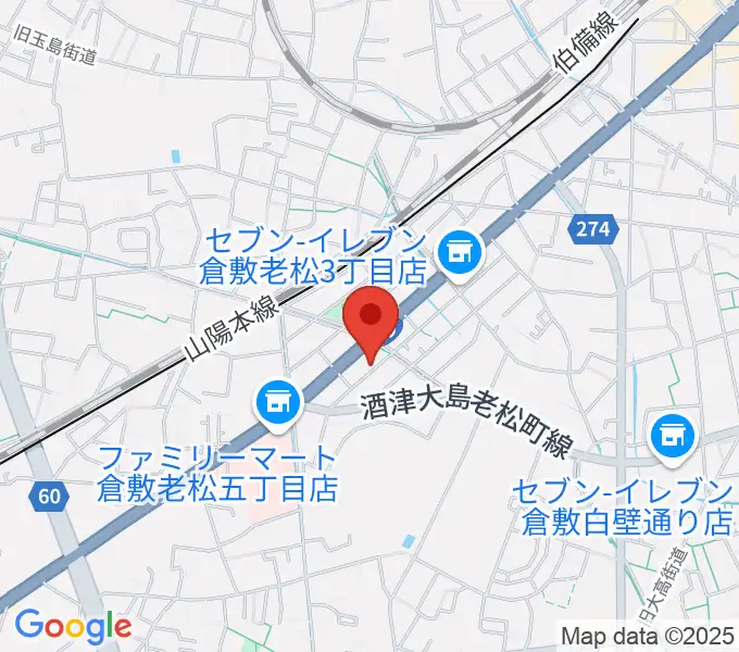 倉敷クッキージャーの地図