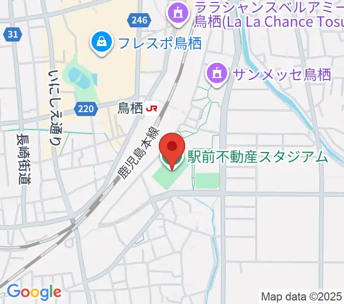駅前不動産スタジアムの地図