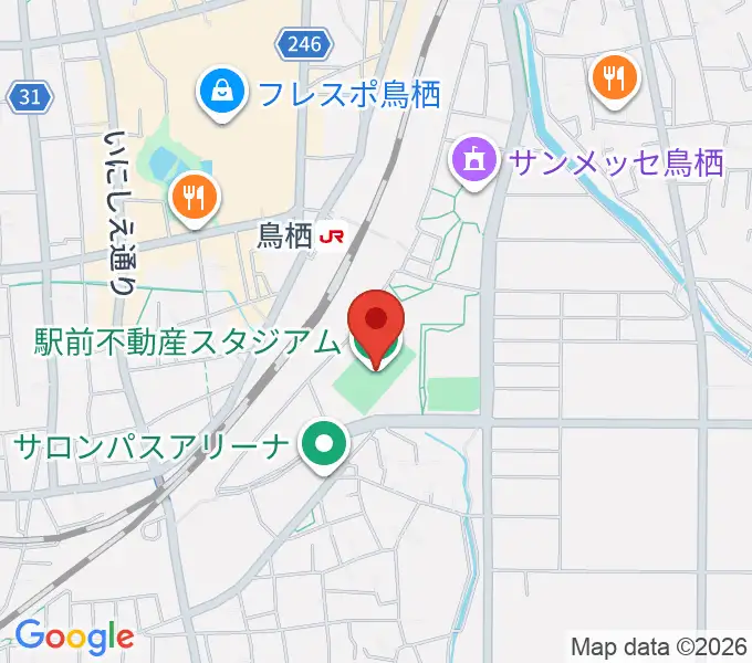 駅前不動産スタジアムの地図