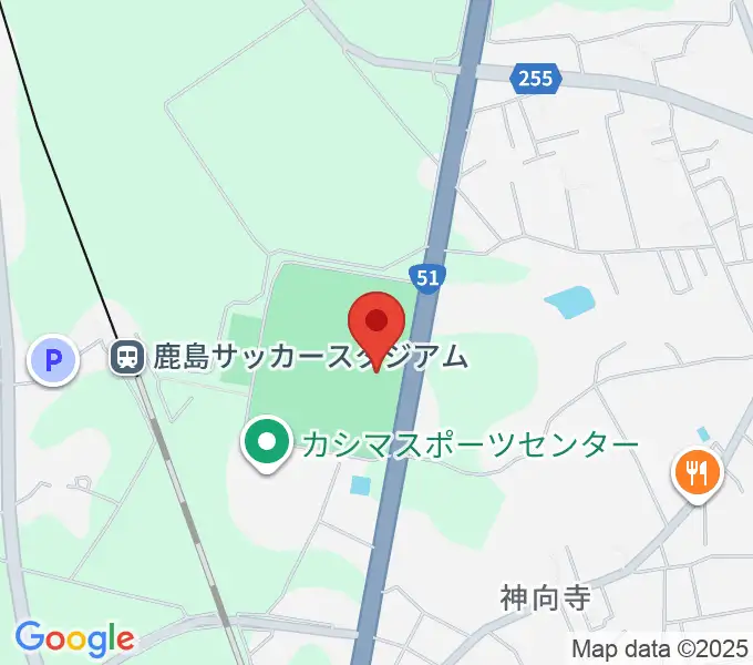 メルカリスタジアムの地図