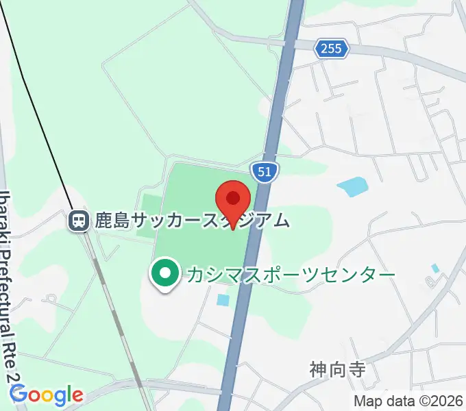 メルカリスタジアムの地図