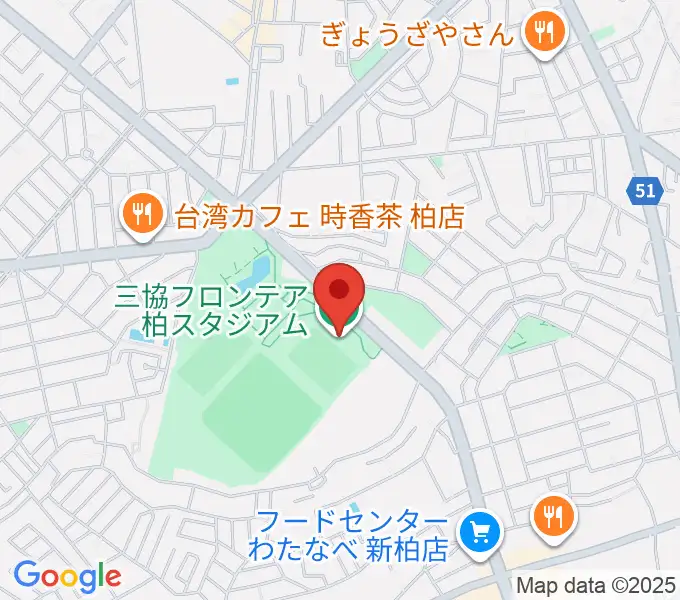 三協フロンテア柏スタジアムの地図
