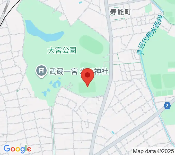 ナックファイブスタジアム大宮の地図