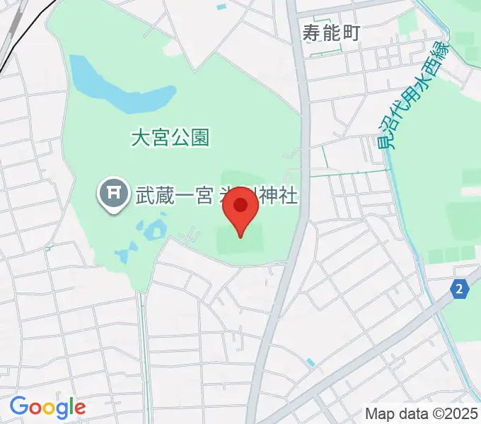 ナックファイブスタジアム大宮の地図