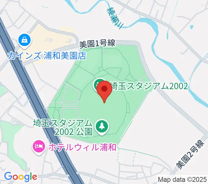 埼玉スタジアム2002の地図