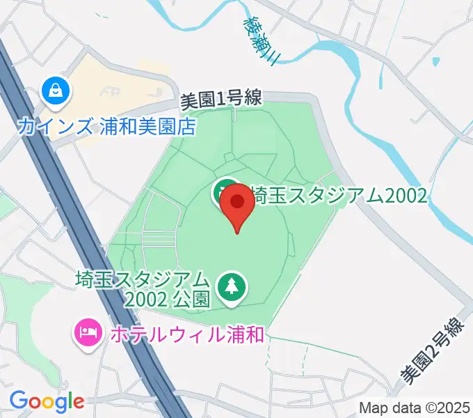 埼玉スタジアム2002の地図