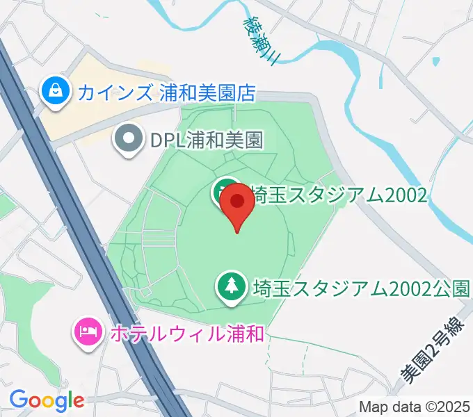 埼玉スタジアム2002の地図