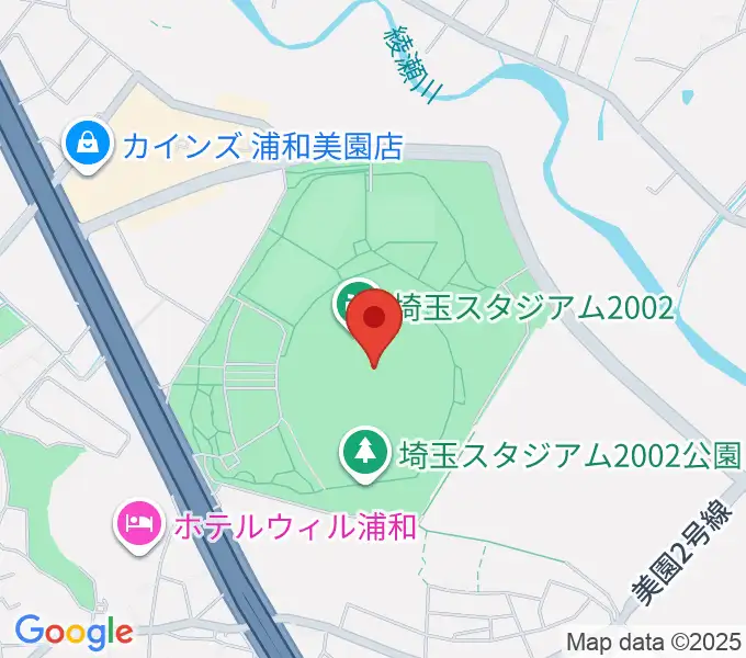 埼玉スタジアム2002の地図