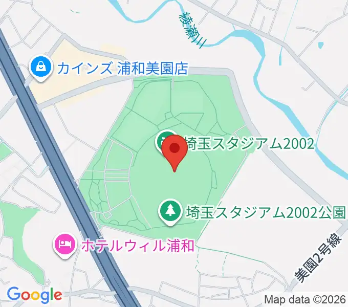 埼玉スタジアム2002の地図