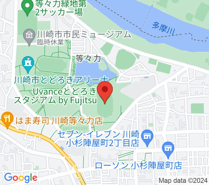 Uvanceとどろきスタジアム by Fujitsuの場所
