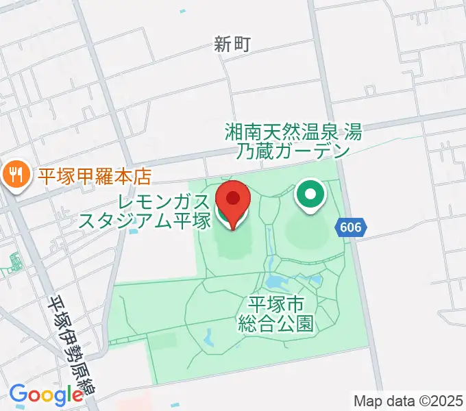 レモンガススタジアム平塚の地図