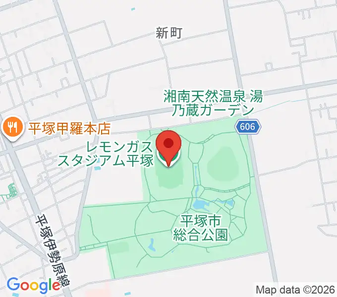 レモンガススタジアム平塚の地図