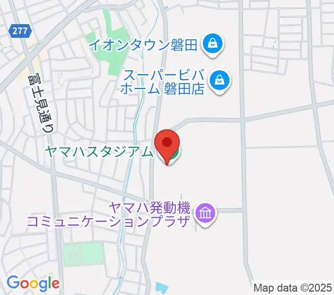 ヤマハスタジアムの地図