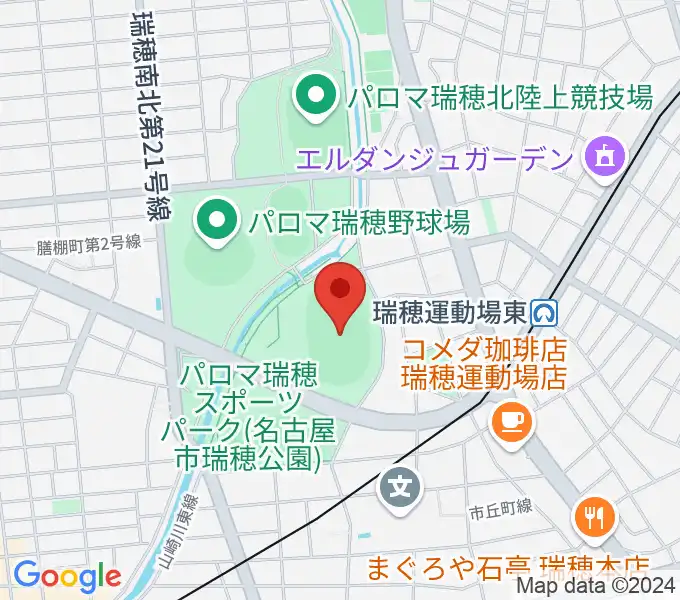 パロマ瑞穂スタジアムの地図