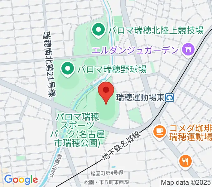 パロマ瑞穂スタジアムの地図
