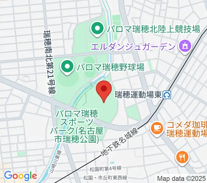 パロマ瑞穂スタジアムの地図