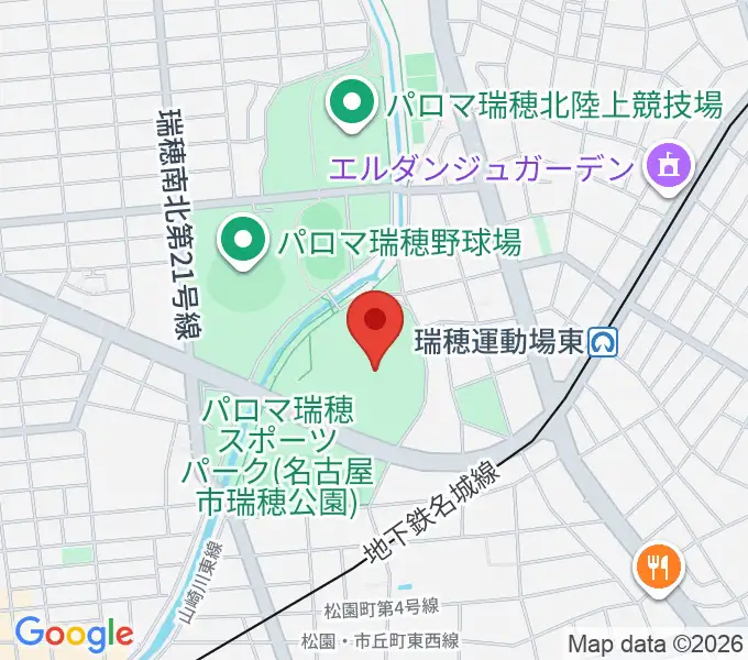 パロマ瑞穂スタジアムの地図