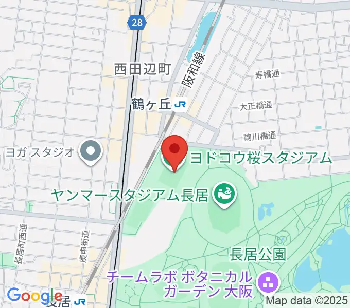 ヨドコウ桜スタジアムの地図