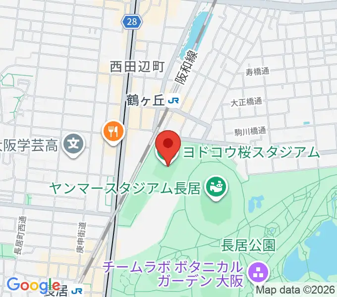 ヨドコウ桜スタジアムの地図